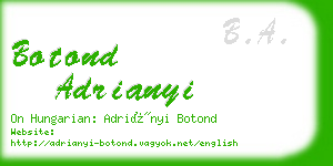 botond adrianyi business card